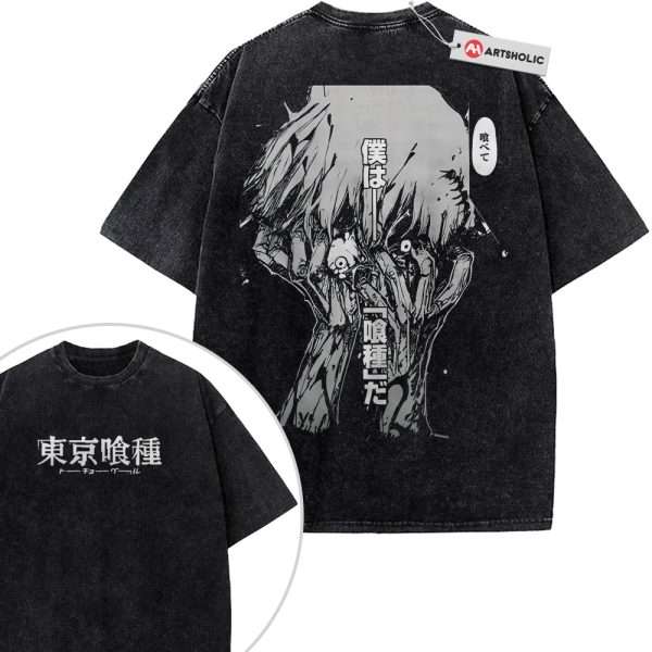Ken Kaneki Shirt, Tokyo Ghoul Shirt, Anime Shirt, Vintage Tee 2-Sided