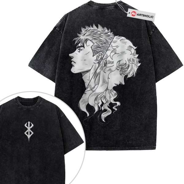 Griffith Shirt, Guts Shirt, Berserk Shirt, Anime Shirt, Vintage T-Shirt 2-Sided