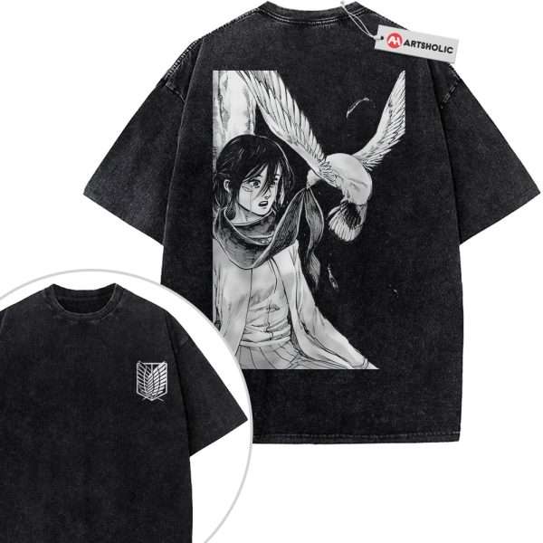 Mikasa Ackerman Shirt, Attack On Titan Shirt, AOT Shirt, Anime Shirt, Vintage T-Shirt 2-Sided