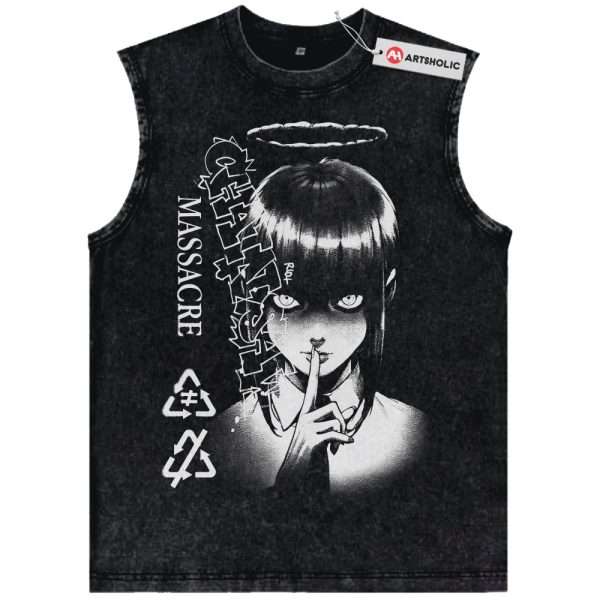 Makima Tank Top, Chainsaw Man Tank Top, Anime Tank Top, Vintage Tank Top