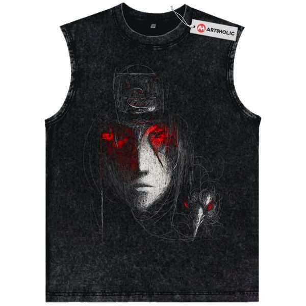 Itachi Uchiha Tank Top, Akatsuki Tank Top, Naruto Tank Top, Anime Tank Top, Vintage Tank Top