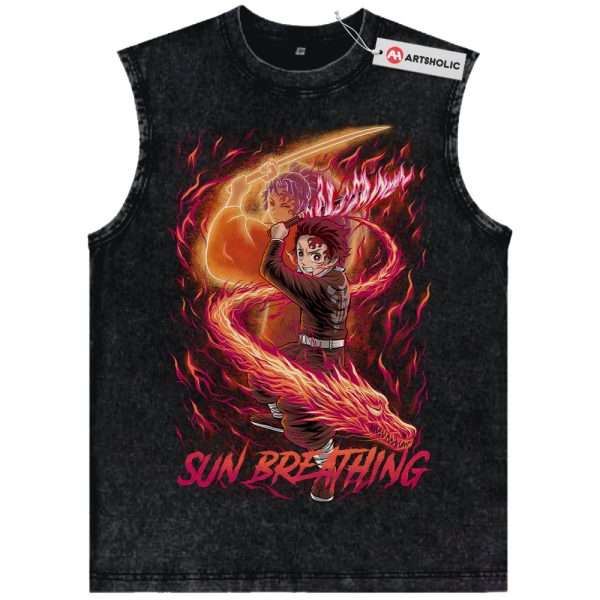 Tanjiro Kamado Tank Top, Demon Slayer Tank Top, Anime Tank Top, Vintage Tank Top