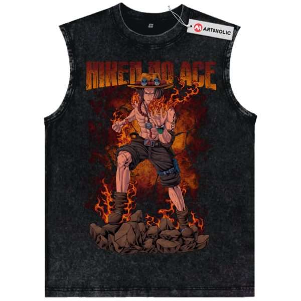 Portgas D Ace Tank Top, One Piece Tank Top, Anime Tank Top, Vintage Tank Top