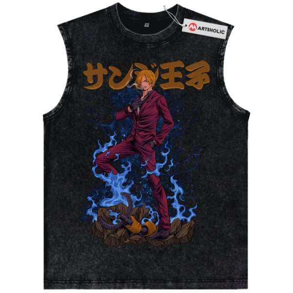 Vinsmoke Sanji Tank Top, One Piece Tank Top, Anime Tank Top, Vintage Tank Top