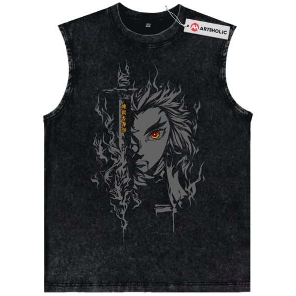 Kyojuro Rengoku Tank Top, Demon Slayer Tank Top, Anime Tank Top, Vintage Tank Top