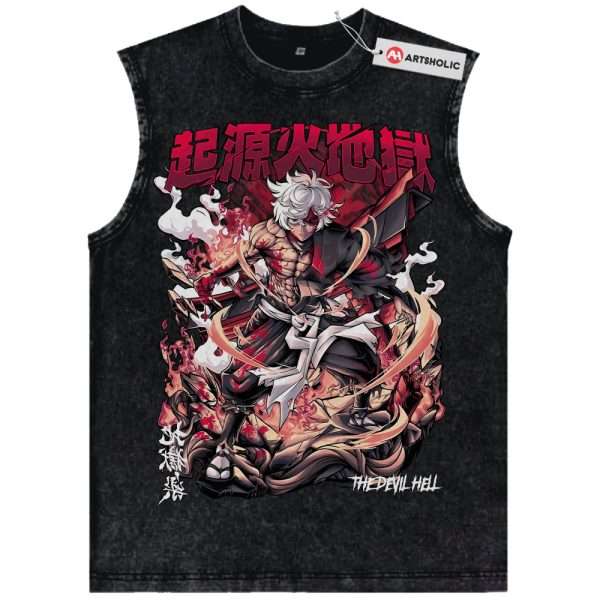 Gabimaru Tank Top, Hell’s Paradise Tank Top, Anime Tank Top, Vintage Tank Top