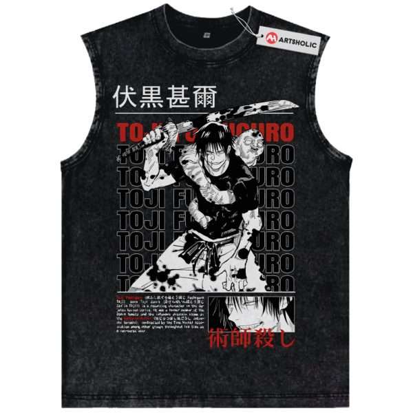 Toji Fushiguro Tank Top, Jujutsu Kaisen Tank Top, Anime Tank Top, Vintage Tank Top