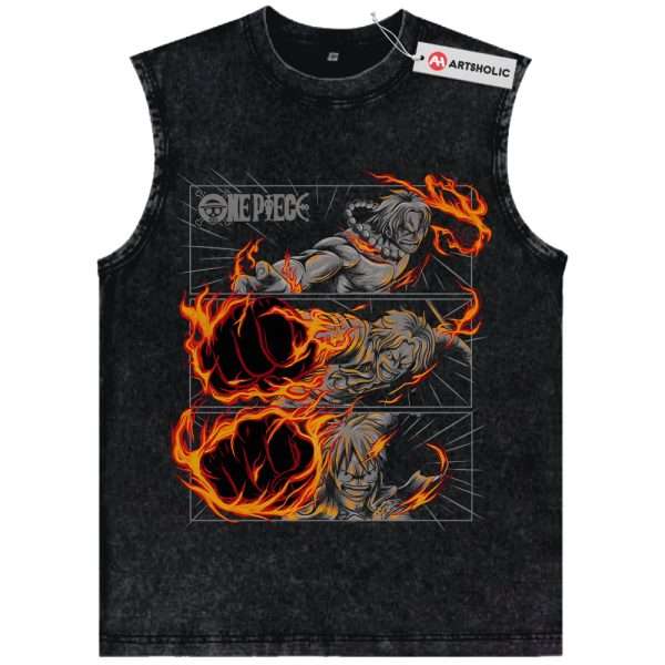 Luffy Ace Sabo Tank Top, One Piece Tank Top, Anime Tank Top, Vintage Tank Top