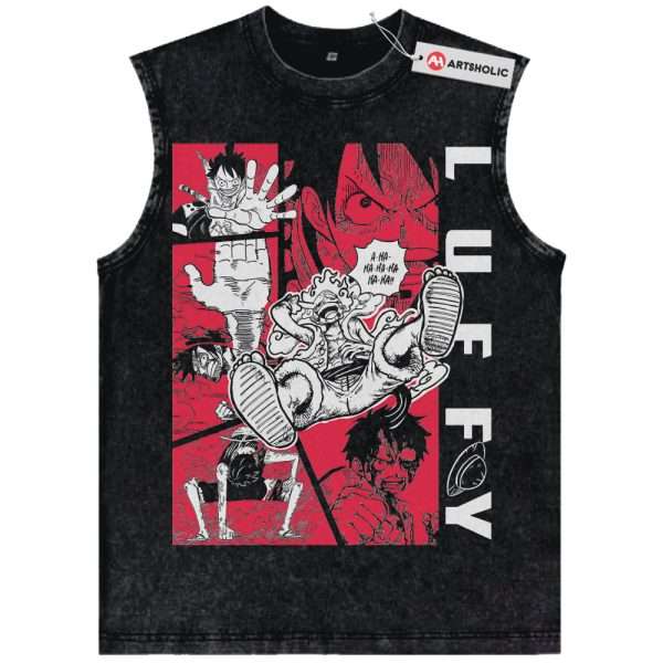 Monkey D Luffy Tank Top, One Piece Tank Top, Anime Tank Top, Vintage Tank Top