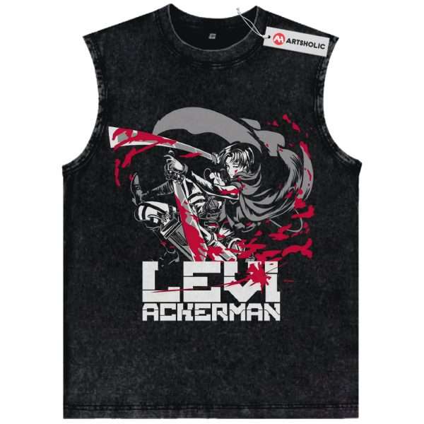 Levi Ackerman Tank Top, Attack On Titan Tank Top, AOT Tank Top, Anime Tank Top, Vintage Tank Top