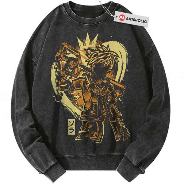 Sora Sweatshirt, Kingdom Hearts Sweatshirt, Game Sweatshirt, Vintage Sweatshirt