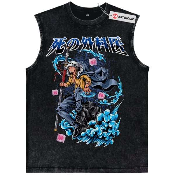 Trafalgar D Water Law Tank Top, One Piece Tank Top, Anime Tank Top, Vintage Tank Top