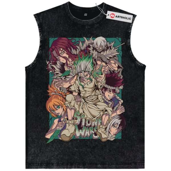 Dr Stone Tank Top, Anime Tank Top, Vintage Tank Top