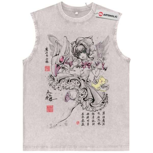 Sakura Kinomoto Tank Top, Cardcaptor Sakura Tank Top, Anime Tank Top, Vintage Tank Top