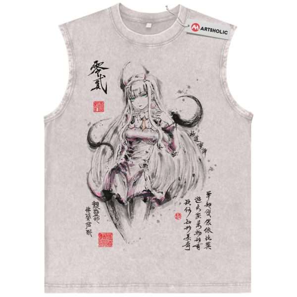 Zero Two Tank Top, Darling in the Franxx Tank Top, Anime Tank Top, Vintage Tank Top