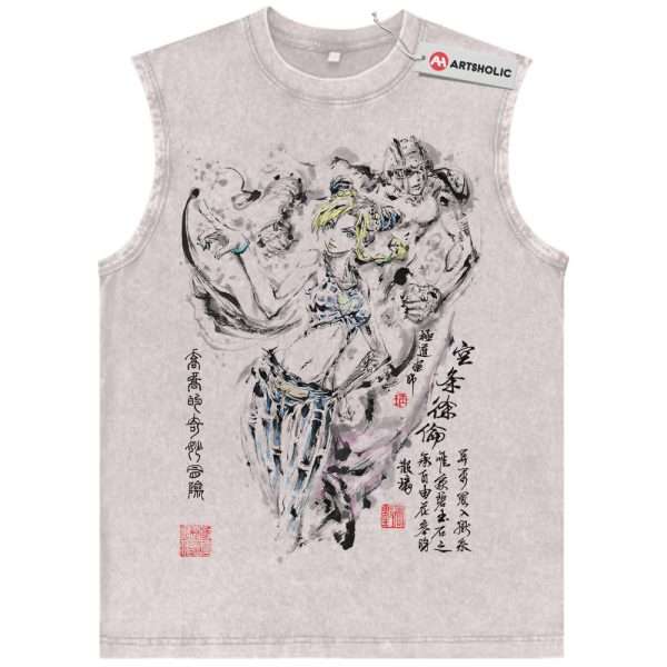 Jolyne Cujoh Tank Top, JoJo's Bizarre Adventure Tank Top, Anime Tank Top, Vintage Tank Top