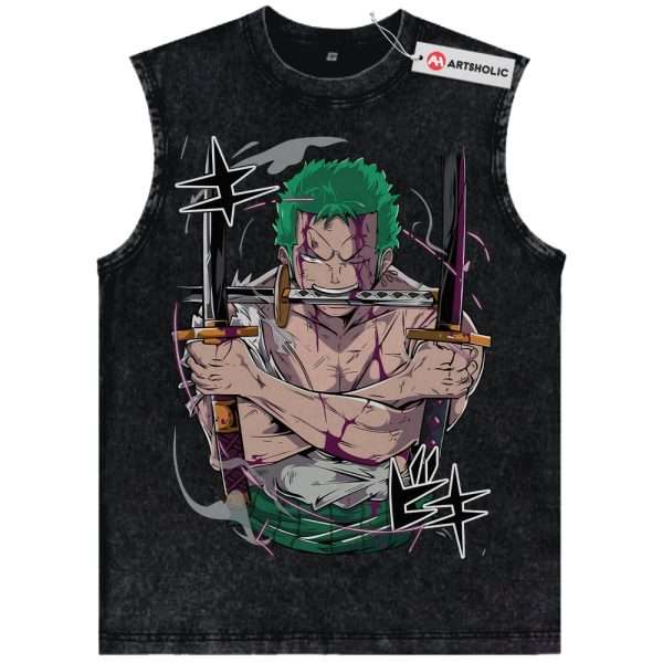 Roronoa Zoro Tank Top, One Piece Tank Top, Anime Tank Top, Vintage Tank Top
