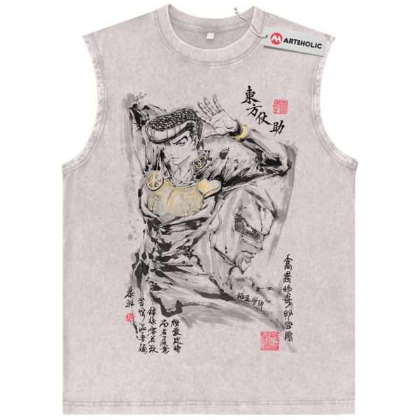 Josuke Higashikata Tank Top, JoJo's Bizarre Adventure Tank Top, Anime Tank Top, Vintage Tank Top