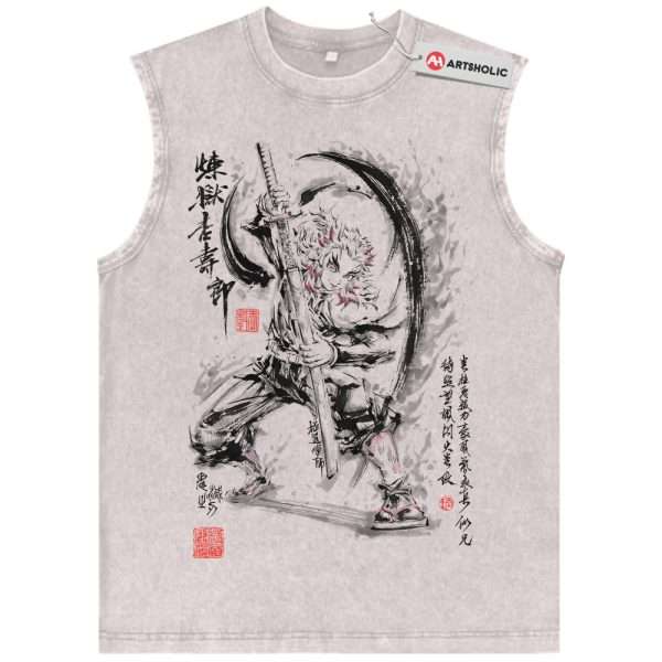 Kyojuro Rengoku Tank Top, Demon Slayer Tank Top, Anime Tank Top, Vintage Tank Top