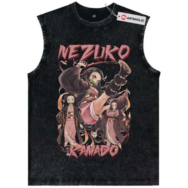 Nezuko Kamado Tank Top, Demon Slayer Tank Top, Anime Tank Top, Vintage Tank Top