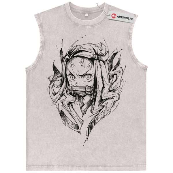 Nezuko Kamado Tank Top, Demon Slayer Tank Top, Anime Tank Top, Vintage Tank Top