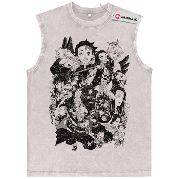 Demon Slayer Tank Top, Anime Tank Top, Vintage Tank Top