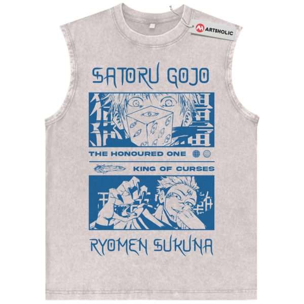 Sukuna Tank Top, Satoru Gojo Tank Top, Jujutsu Kaisen Tank Top, Anime Tank Top, Vintage Tank Top