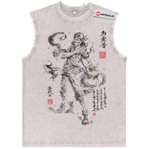 Usopp Tank Top, One Piece Tank Top, Anime Tank Top, Vintage Tank Top