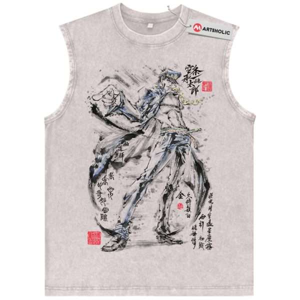 Jotaro Kujo Tank Top, JoJo's Bizarre Adventure Tank Top, Anime Tank Top, Vintage Tank Top