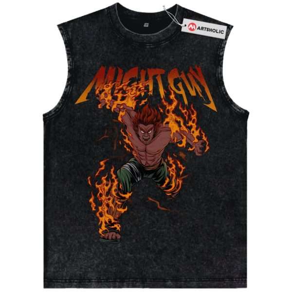 Might Guy Tank Top, Naruto Tank Top, Anime Tank Top, Vintage Tank Top