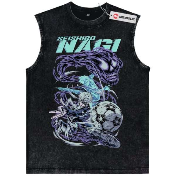 Seishiro Nagi Tank Top, Blue Lock Tank Top, Anime Tank Top, Vintage Tank Top