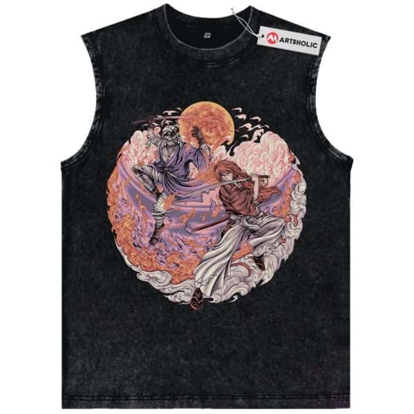 Kenshin Himura vs Shishio Makoto Tank Top, Rurouni Kenshin Tank Top, Anime Tank Top, Vintage Tank Top