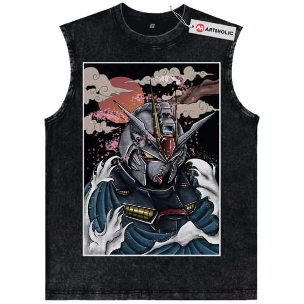 GAT-X105 Strike Gundam Tank Top, Anime Tank Top, Vintage Tank Top