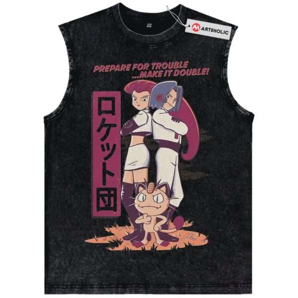 Team Rocket Tank Top, Pokemon Tank Top, Anime Tank Top, Vintage Tank Top