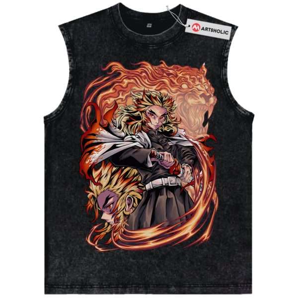 Kyojuro Rengoku Tank Top, Demon Slayer Tank Top, Anime Tank Top, Vintage Tank Top