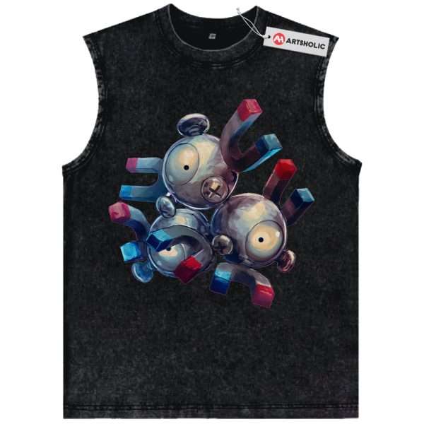 Magneton Tank Top, Pokemon Tank Top, Anime Tank Top, Vintage Tank Top