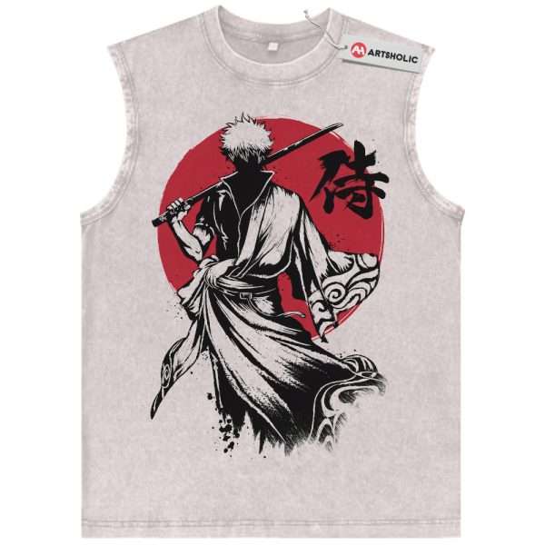 Gintoki Sakata Tank Top, Gintama Tank Top, Anime Tank Top, Vintage Tank Top
