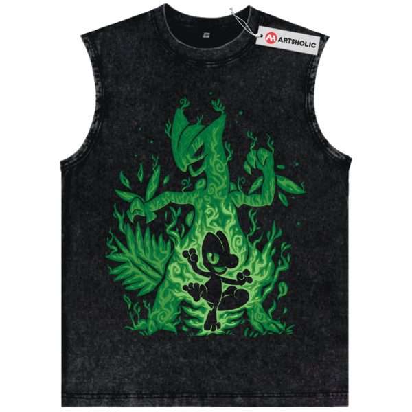 Treecko Tank Top, Sceptile Tank Top, Pokemon Tank Top, Anime Tank Top, Vintage Tank Top