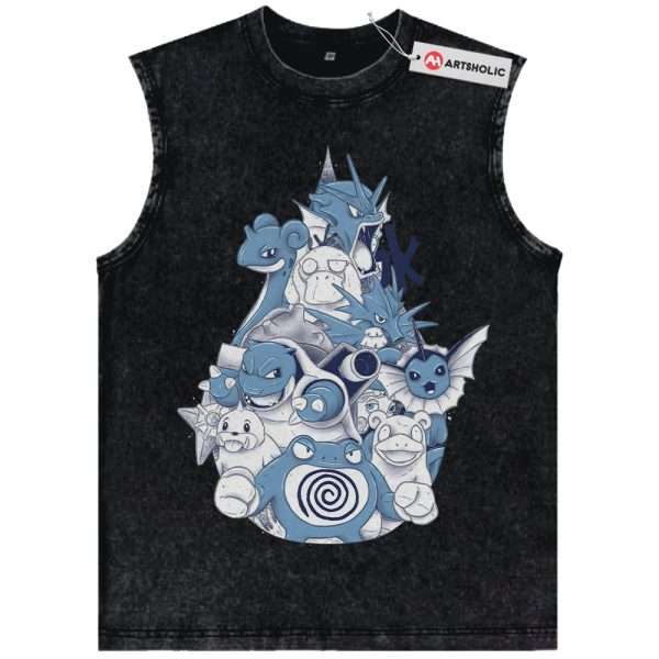 Water Class Pokemon Tank Top, Anime Tank Top, Vintage Tank Top