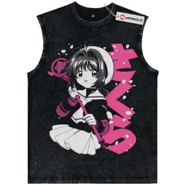 Sakura Kinomoto Tank Top, Cardcaptor Sakura Tank Top, Anime Tank Top, Vintage Tank Top