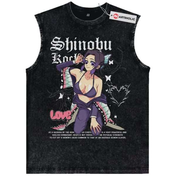 Shinobu Kocho Tank Top, Demon Slayer Tank Top, Anime Tank Top, Vintage Tank Top