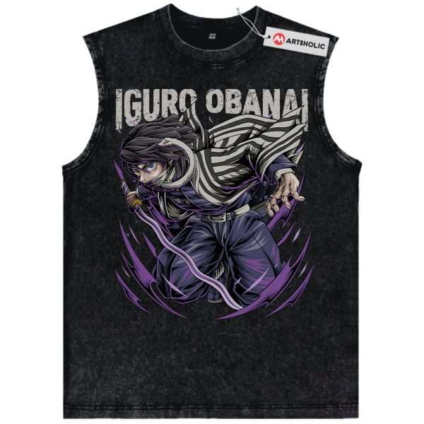Obanai Iguro Tank Top, Demon Slayer Tank Top, Anime Tank Top, Vintage Tank Top