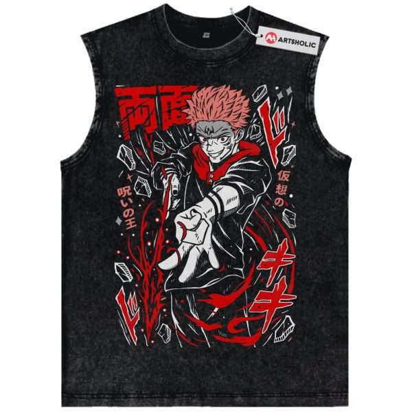 Yuji Itadori Tank Top, Jujutsu Kaisen Tank Top, Anime Tank Top, Vintage Tank Top
