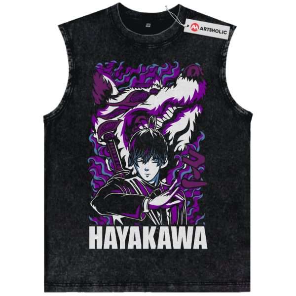 Aki Hayakawa Tank Top, Chainsaw Man Tank Top, Anime Tank Top, Vintage Tank Top