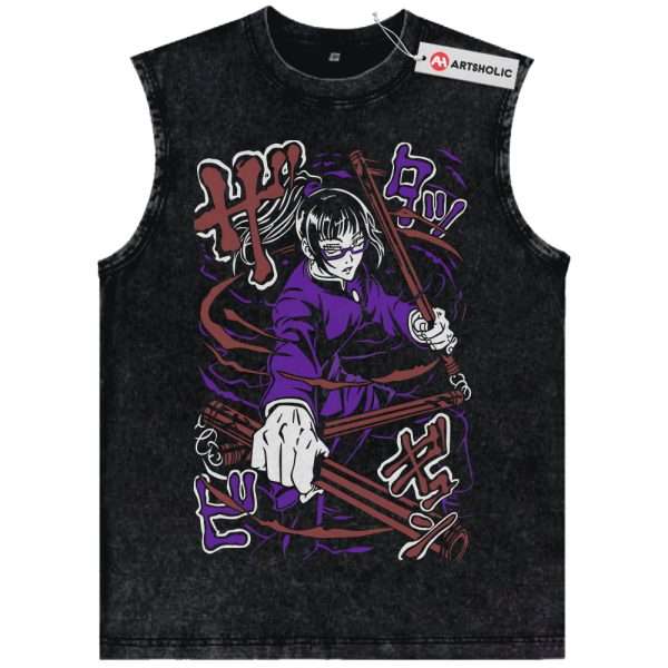 Maki Zenin Tank Top, Jujutsu Kaisen Tank Top, Anime Tank Top, Vintage Tank Top