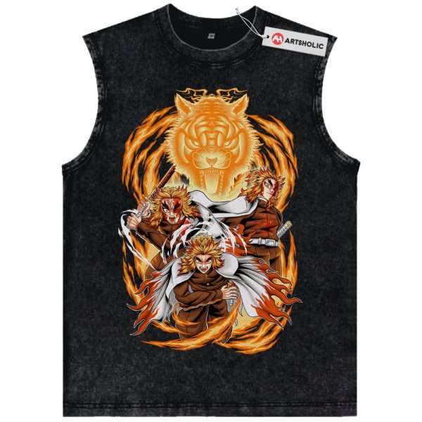 Kyojuro Rengoku Tank Top, Demon Slayer Tank Top, Anime Tank Top, Vintage Tank Top