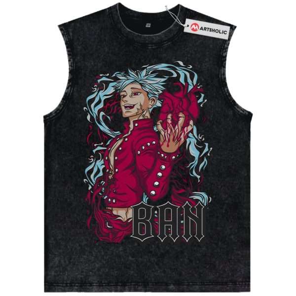 Ban Tank Top, The Seven Deadly Sins Tank Top, Anime Tank Top, Vintage Tank Top