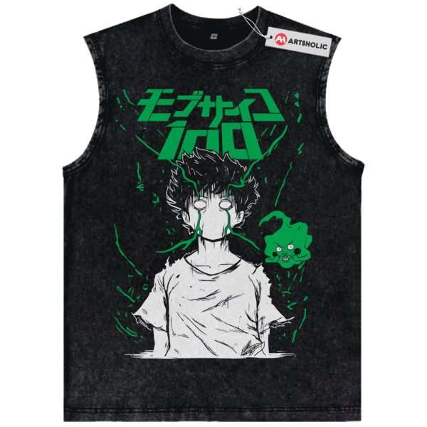 Shigeo Kageyama Tank Top, Mob Psycho 100 Tank Top, Anime Tank Top, Vintage Tank Top