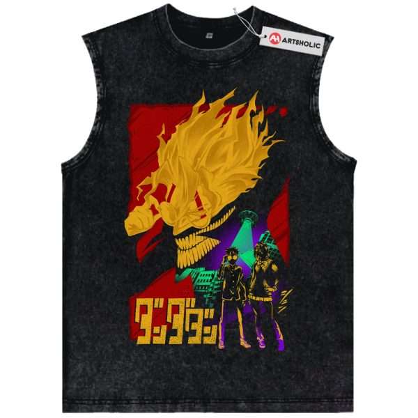 Okarun Tank Top, Dandadan Tank Top, Anime Tank Top, Vintage Tank Top