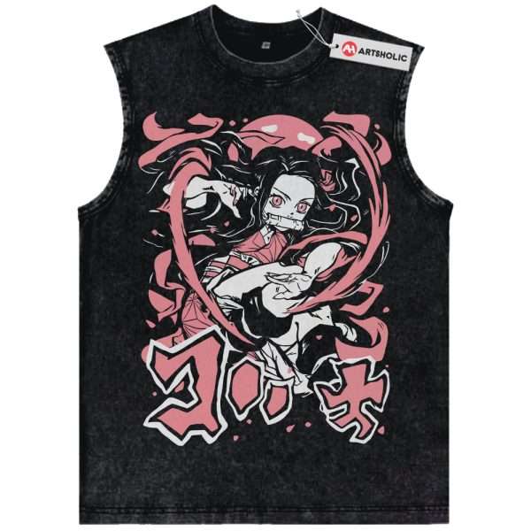 Nezuko Kamado Tank Top, Demon Slayer Tank Top, Anime Tank Top, Vintage Tank Top
